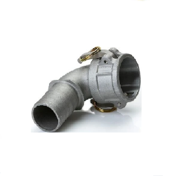 4" Aluminum Female Camlock 90 degree x hose barb