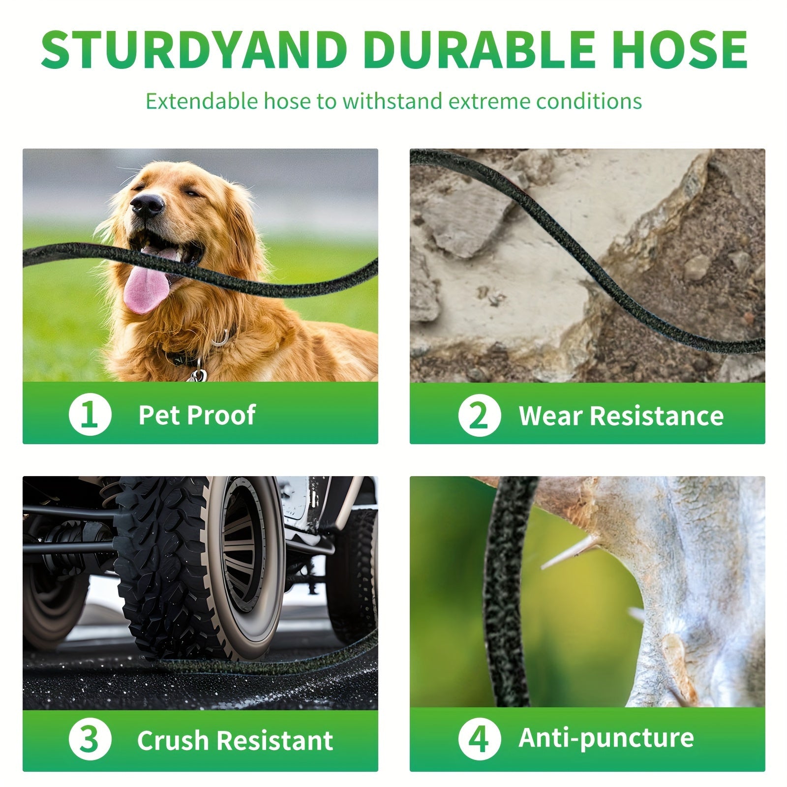 [Expandable Garden Hose] Expandable 100ft Heavy-Duty Garden Hose - Leak-Proof Copper Connectors, Lightweight Foldable Latex Core - Flexible Lawn & Yard Hose for Car Washing, Washing Machines, Gardening - Compatible with Hose Bibbs - Ideal for Home &