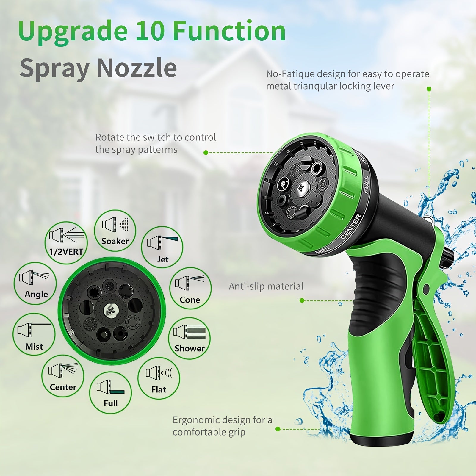 [Expandable Garden Hose] Expandable 100ft Heavy-Duty Garden Hose - Leak-Proof Copper Connectors, Lightweight Foldable Latex Core - Flexible Lawn & Yard Hose for Car Washing, Washing Machines, Gardening - Compatible with Hose Bibbs - Ideal for Home &