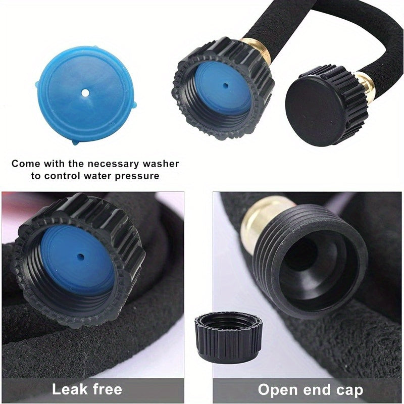 Heavy Duty 3" x 100ft Soaker Hose Kit with Reinforced Fittings - Durable Rubber Irrigation Hose for Garden, Flower Beds, Lawn & Plants - Includes Accessories for Easy Installation, Garden Hose, Lawn Care Equipment, Userfriendly Design, Highquality