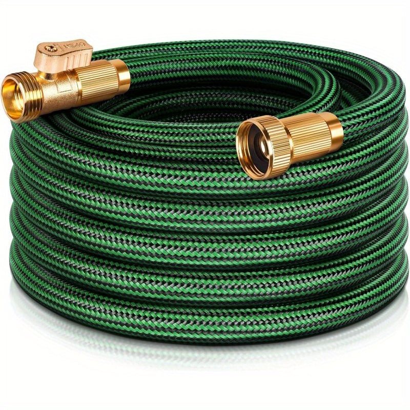 Heavy Duty Non-Expandable Garden Hose - 25ft Lightweight Flexible Hose with Kink-Resistant Design, Leakproof Male/Female Connectors, All-Season Outdoor Use for Lawn, Garden, Car Washing - Compatible with American/European Faucets, Lawn Care, Durable
