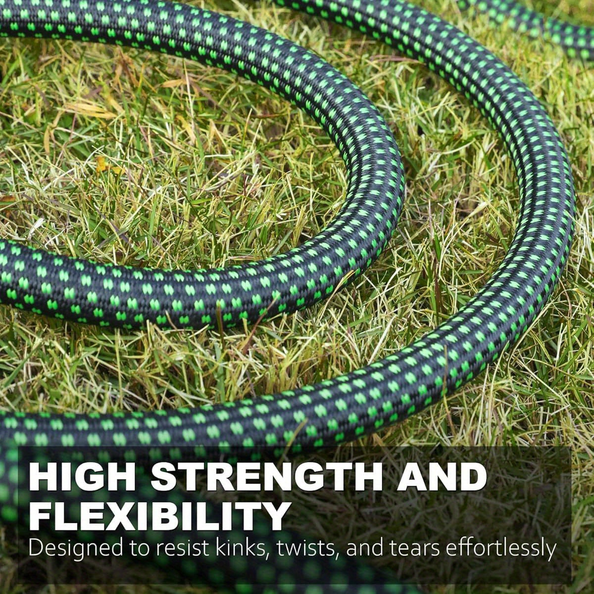 Garden Hose, Flexible Water Hose, Ultra Lightweight Non- Expanding hose with 10 Function Sprayer, Leak proof, Pressure Resistant for Yard, Outdoor ( Green, 25ft), Extendable Garden Hose, Water Garden Hose with Nozzle, Retractable Hose for Garden, Garden
