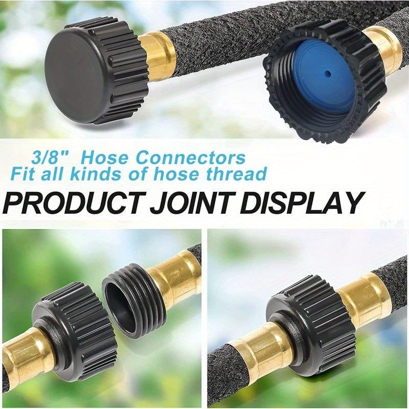 Heavy Duty 3" x 100ft Soaker Hose Kit with Reinforced Fittings - Durable Rubber Irrigation Hose for Garden, Flower Beds, Lawn & Plants - Includes Accessories for Easy Installation, Garden Hose, Lawn Care Equipment, Userfriendly Design, Highquality