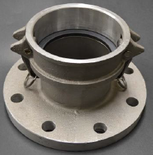 10" Female Camlock x Flange Adapter - Aluminum