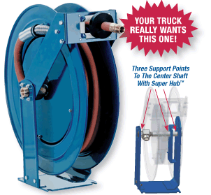 Coxreels Supreme Duty Truck Mount Hose Reel - 3/4 x 75 ft (hose included)